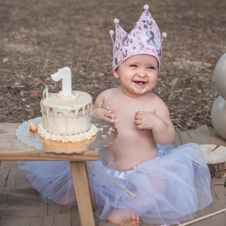 Tarta y fotos para bebé