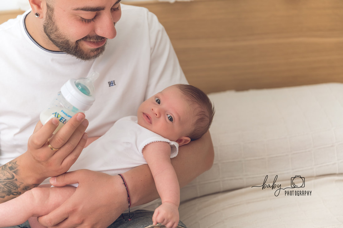 Sonrisa de bebé Sergio en su hogar